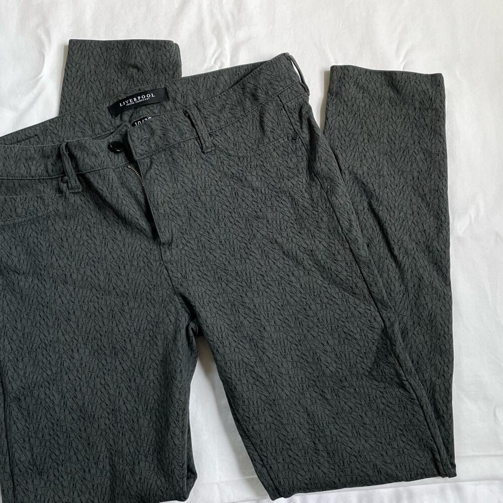 Liverpool Stretch Knit Patterned Skinny Pants